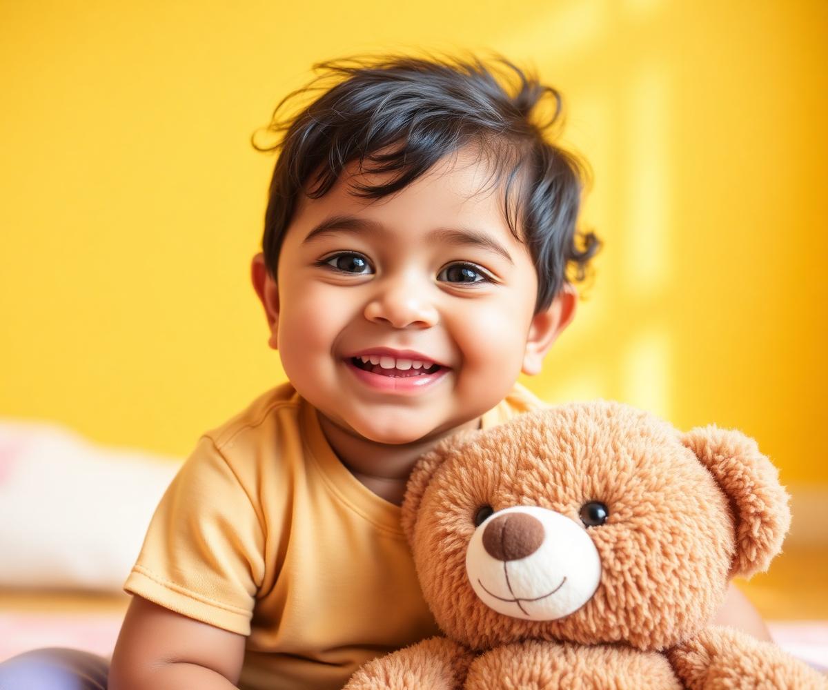 Happy child at the clinic